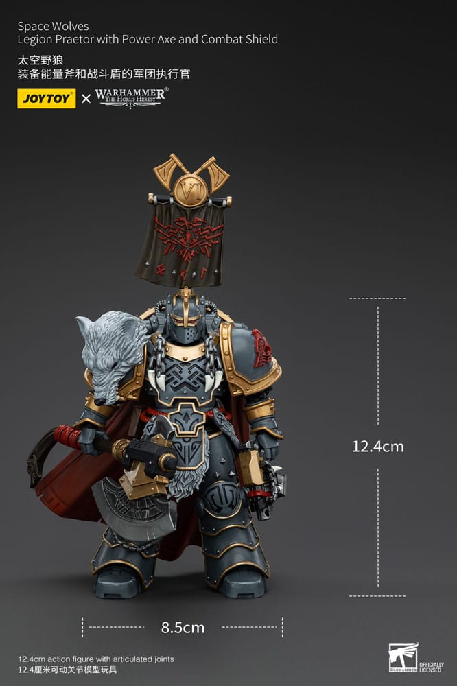 Warhammer The Horus Heresy Action Figure 1/18 Space Wolves Legion Praetor with Power Axe and Combat Shield 12 cm 6927054400133