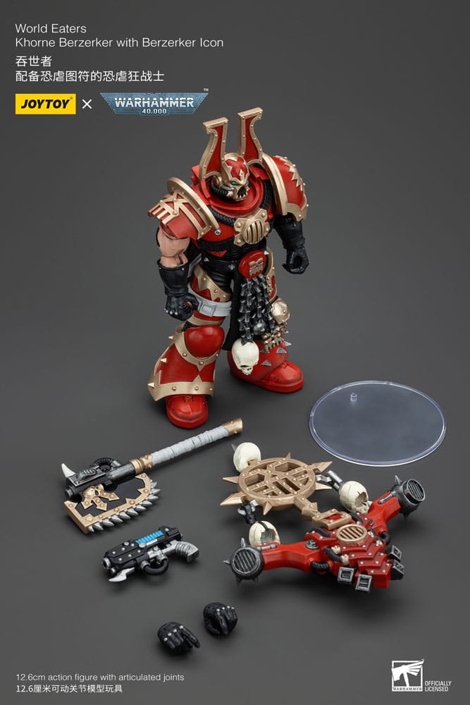 Warhammer 40k Action Figure 1/18 World Eaters Khorne Berzerker with Berzerker lcon 13 cm 6927054400546