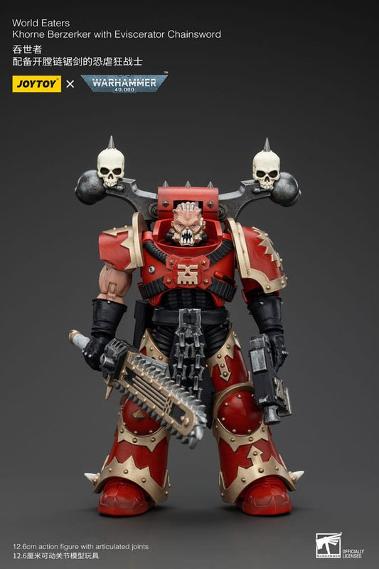 Warhammer 40k Action Figure 1/18 World Eaters Khorne Berzerker with Eviscerator Chainsword 13 cm 6927054400560