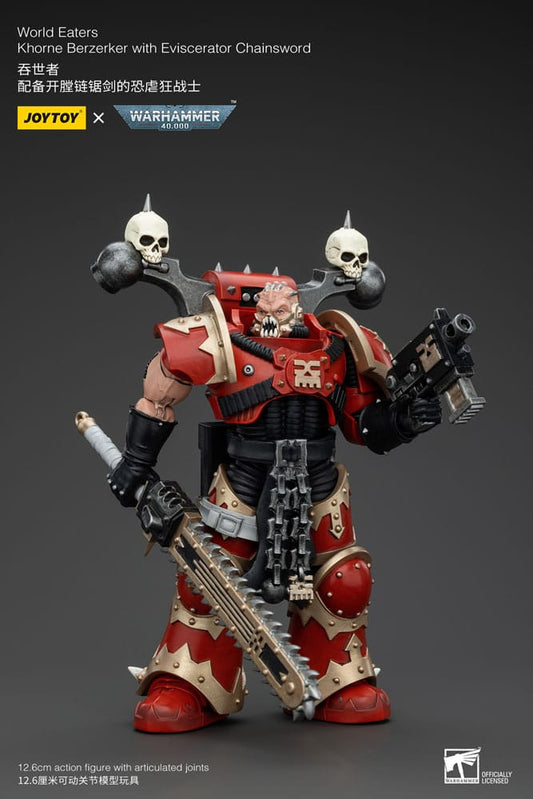 Warhammer 40k Action Figure 1/18 World Eaters Khorne Berzerker with Eviscerator Chainsword 13 cm 6927054400560