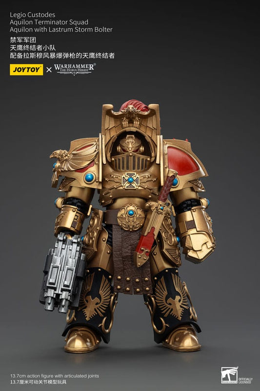 Warhammer The Horus Heresy Action Figure 1/18 Legio Custodes Aquilon Terminator Squad Aquilon with Lastrum Storm Bolter 14 cm 6927054400744