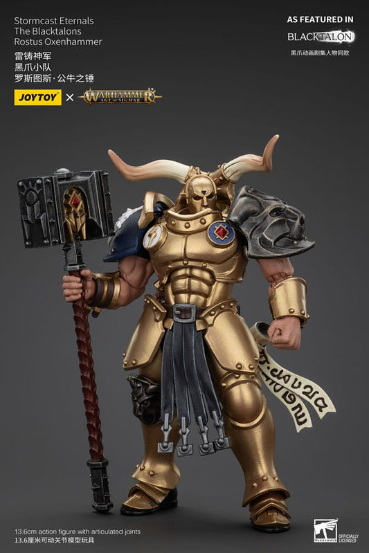 Warhammer Age of Sigmar Actionfigur Stormcast Eternals The Blacktalons Rostus Oxen hammer 20 cm 6927054400928