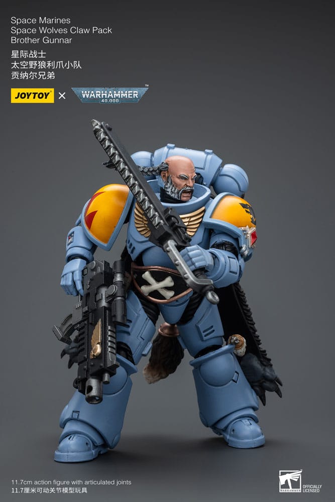 Warhammer 40k Action Figure 1/18 Space Marines Space Wolves Claw Pack Brother Gunnar 12 cm 6973130372719