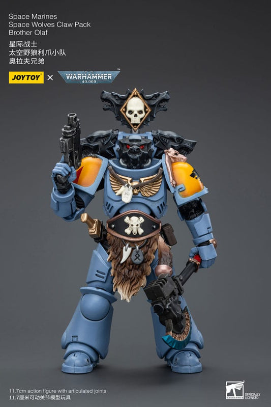 Warhammer 40k Action Figure 1/18 Space Marines Space Wolves Claw Pack Brother Olaf 12 cm 6973130372726