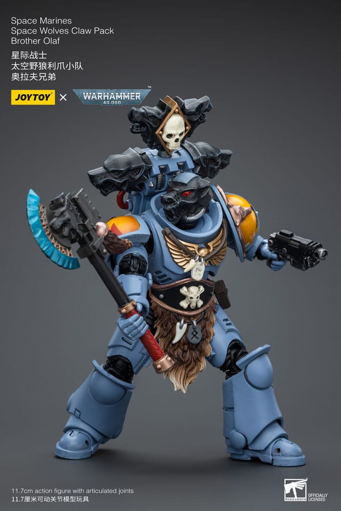 Warhammer 40k Action Figure 1/18 Space Marines Space Wolves Claw Pack Brother Olaf 12 cm 6973130372726