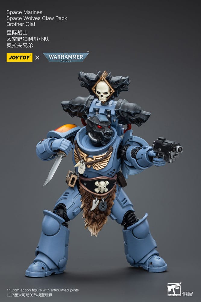 Warhammer 40k Action Figure 1/18 Space Marines Space Wolves Claw Pack Brother Olaf 12 cm 6973130372726