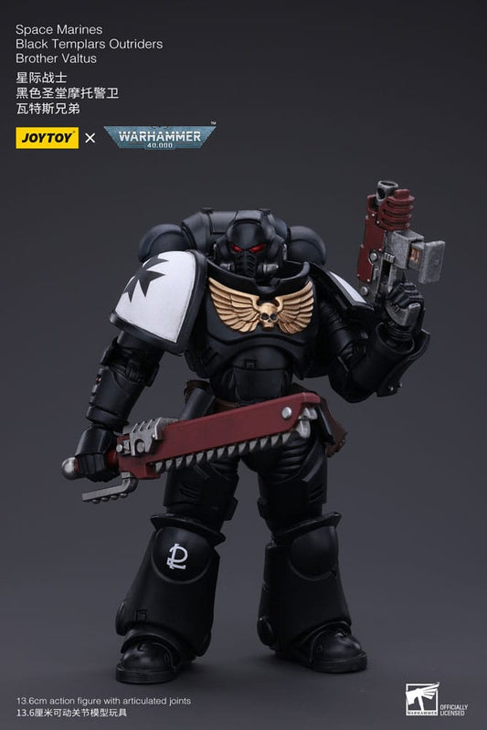 Warhammer 40k Action Figure 1/18 Space Marines Black Templars Outriders Brother Valtus 14 cm 6973130372849