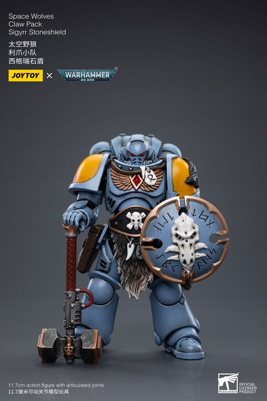 Warhammer 40k Action Figure 1/18 Space Wolves Claw Pack Sigyrr Stoneshield 12 cm 6973130373792