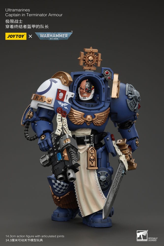 Warhammer 40k Action Figure 1/18 Ultramarines Captain In Terminator Armour 14 cm 6973130374980