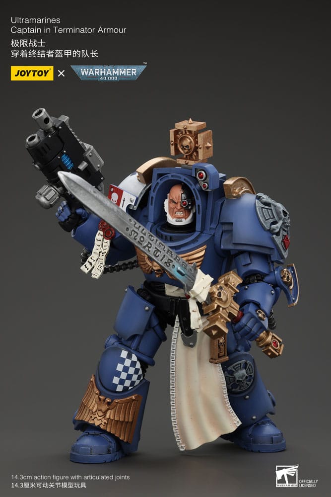 Warhammer 40k Action Figure 1/18 Ultramarines Captain In Terminator Armour 14 cm 6973130374980