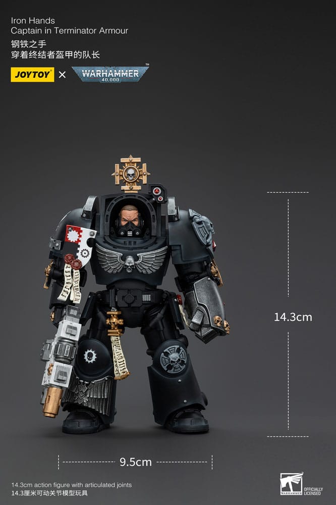 Warhammer 40k Action Figure 1/18 Iron Hands Captain in Terminator Armour 14 cm 6973130375116