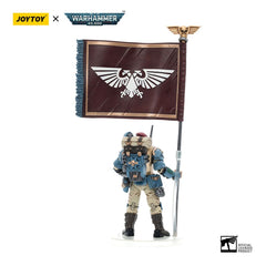 Warhammer 40k Action Figure 1/18 Astra Militarum Tempestus Scions Command Squad 55th Kappic Eagles Banner Bearer 12 cm 6973130375130