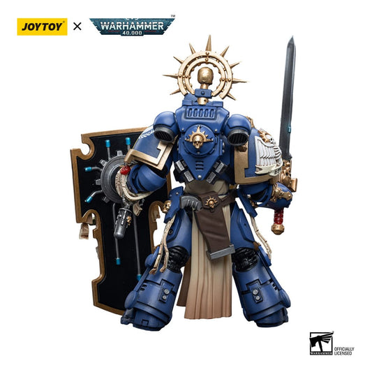 Warhammer 40k Action Figure 1/18 Ultramarines Primaris Captain with Relic Shield and Power Sword 12 cm 6973130376465