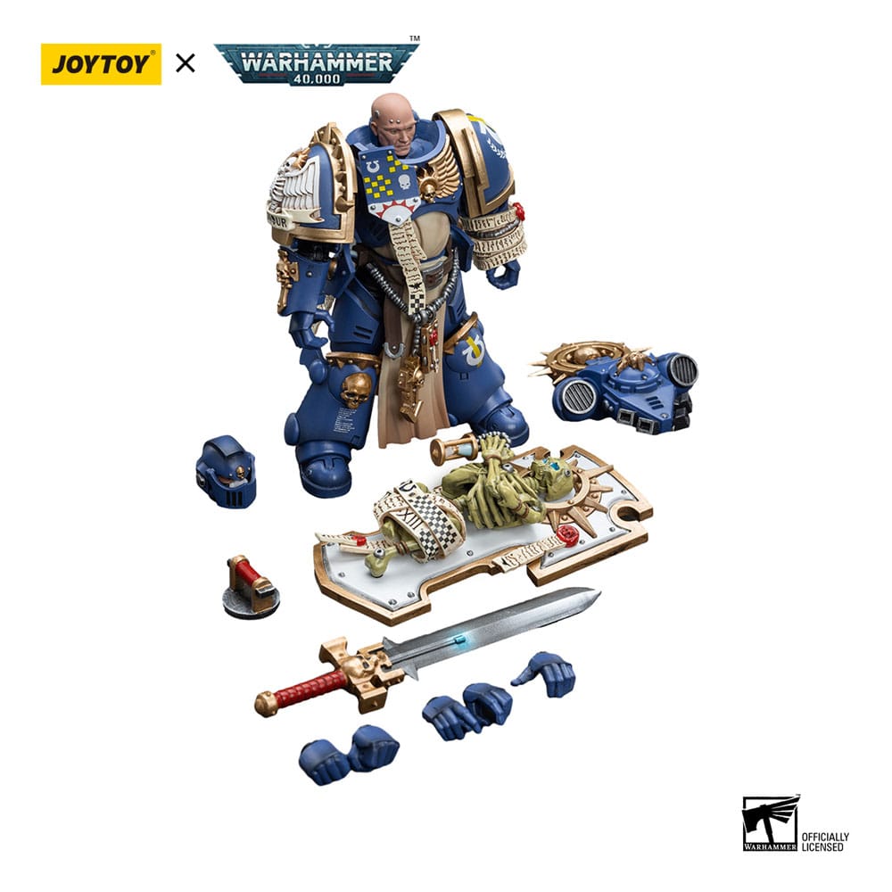 Warhammer 40k Action Figure 1/18 Ultramarines Primaris Captain with Relic Shield and Power Sword 12 cm 6973130376465