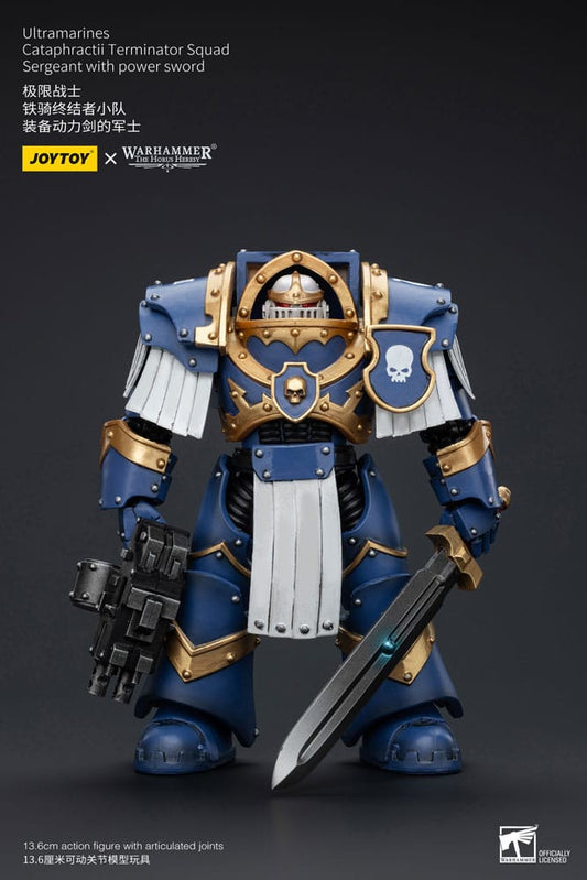 Warhammer The Horus Heresy Action Figure 1/18 Ultramarines Cataphractii Terminator Squad Sergeant with Power Sword 14 cm 6973130376953