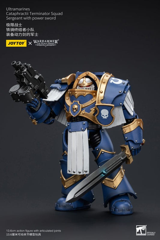 Warhammer The Horus Heresy Action Figure 1/18 Ultramarines Cataphractii Terminator Squad Sergeant with Power Sword 14 cm 6973130376953