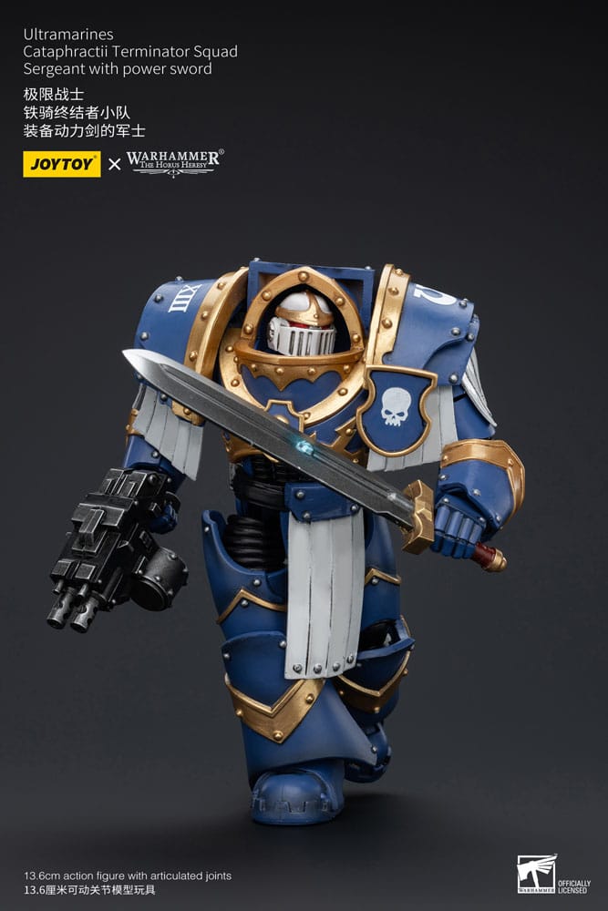 Warhammer The Horus Heresy Action Figure 1/18 Ultramarines Cataphractii Terminator Squad Sergeant with Power Sword 14 cm 6973130376953