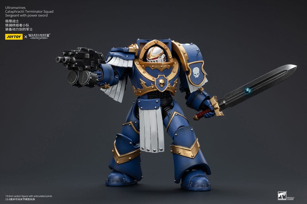 Warhammer The Horus Heresy Action Figure 1/18 Ultramarines Cataphractii Terminator Squad Sergeant with Power Sword 14 cm 6973130376953