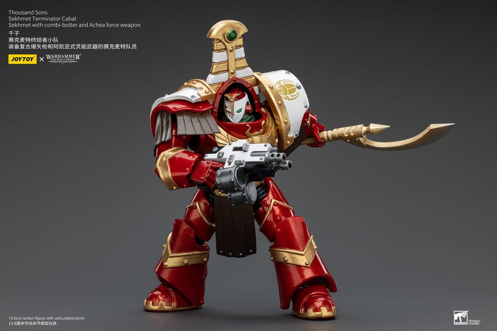 Warhammer The Horus Heresy Action Figure 1/18 Thousand Sons Sekhmet Terminator Cabal Sekhmet with Combi-Bolter and Achea Force Weapon 14 cm 6973130377349