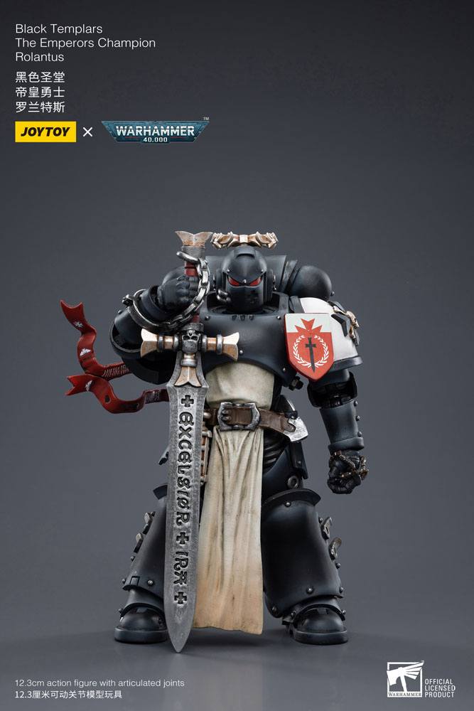 Warhammer 40k Action Figure 1/18 Black Templars The Emperors Champion Rolantus 12 cm 6973130377585