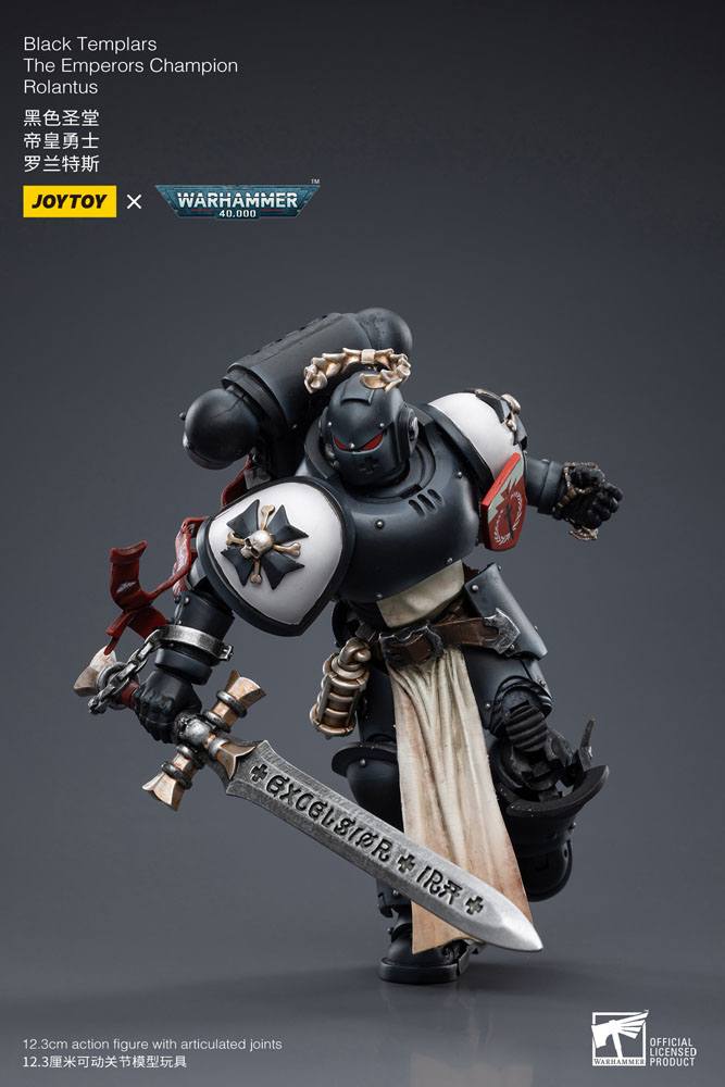 Warhammer 40k Action Figure 1/18 Black Templars The Emperors Champion Rolantus 12 cm 6973130377585