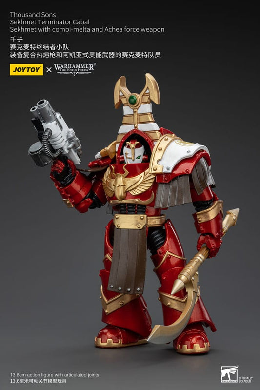 Warhammer The Horus Heresy Action Figure 1/18 Thousand Sons Sekhmet Terminator Cabal Sekhmet with Combi-Melta and Achea Force Weapon 14 cm 6973130378605