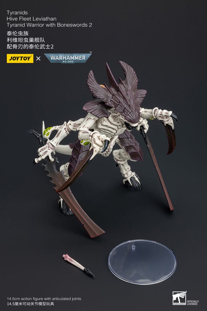 Warhammer 40k Action Figure 1/18 Tyranids Hive Fleet Leviathan Tyranid Warrior with Boneswords 2 15 cm 6973130378766