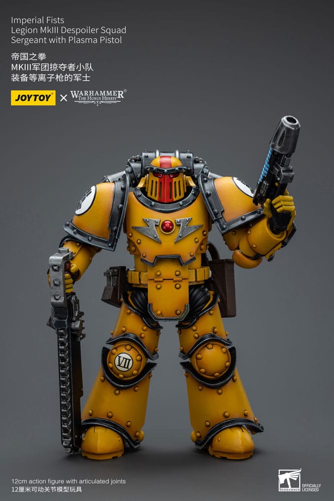 Warhammer The Horus Heresy Action Figure 1/18 Imperial Fists Legion MkIII Despoiler Squad Sergeant with Plasma Pistol 12 cm 6973130379084