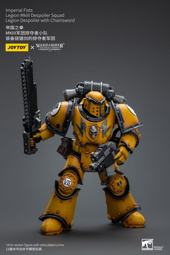 Warhammer The Horus Heresy Action Figure 1/18 Imperial Fists Legion MkIII Despoiler Squad Legion Despoiler with Chainsword 12 cm 6973130379091