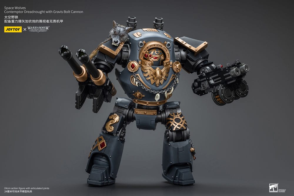 Warhammer The Horus Heresy Action Figure 1/18 Space Wolves Contemptor Dreadnought with Gravis Bolt Cannon 12 cm 6973130379961