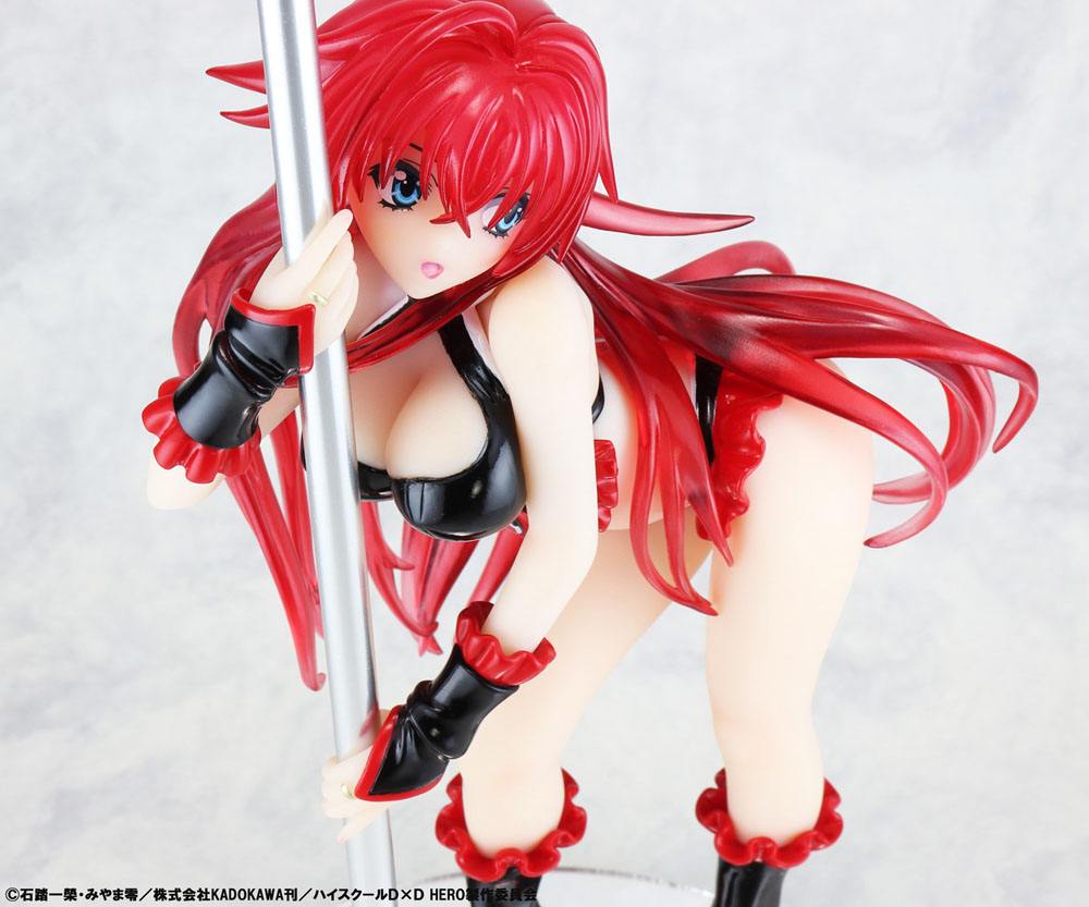 High School DxD Statue 1/7 Rias Gremory Pole Dance Ver. Black Color 20 cm 4560266125702