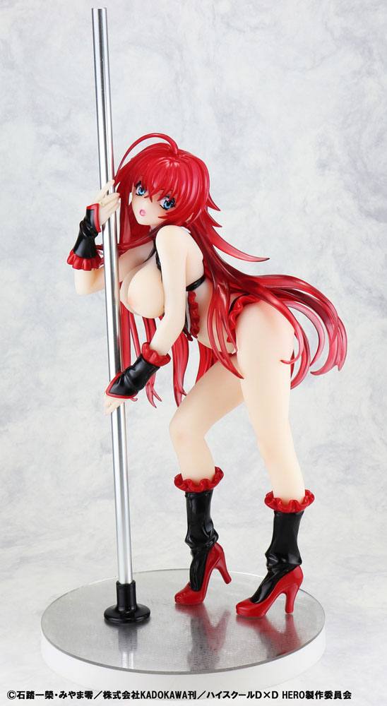 High School DxD Statue 1/7 Rias Gremory Pole Dance Ver. Black Color 20 cm 4560266125702