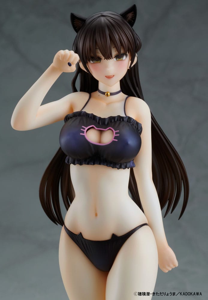 Mishiranu Joshikousei ni Kankinsareta Mangaka no Hanashi PVC Statue 1/6 Konata Competitive Swimsuit & Cat Lingerie Costume Set 26 cm 4560266125849