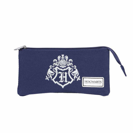 Harry Potter Pencil Case Hogwarts Logo Blue 8445118021806