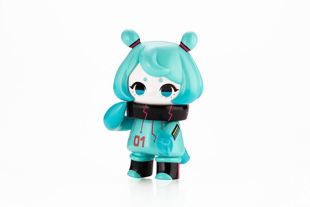 Hinomoto Heavy Industries Action Figure Ocean Exploration Robot Denshitako No. 3 Hatsune Miku Color Ver. 9 cm 4934054046263