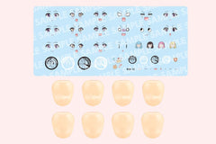 Sousai Shojo Teien Model Kit Accesoory Set 1/10 Customized Face & Decal Set Vol. 5 Designed by Raguhonoerika For Madoka Yuki A 4934054066131