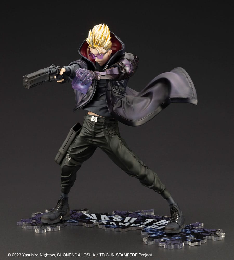 Trigun Stampede ARTFXJ Statue 1/8 Vash the Stampede The Gunman in Black Ver. 22 cm 4934054064694