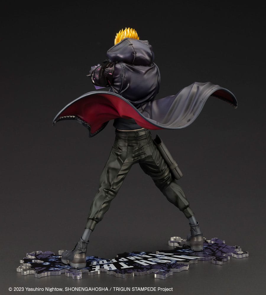 Trigun Stampede ARTFXJ Statue 1/8 Vash the Stampede The Gunman in Black Ver. 22 cm 4934054064694