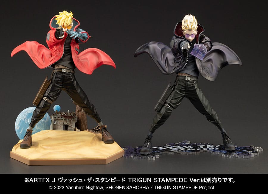 Trigun Stampede ARTFXJ Statue 1/8 Vash the Stampede The Gunman in Black Ver. 22 cm 4934054064694