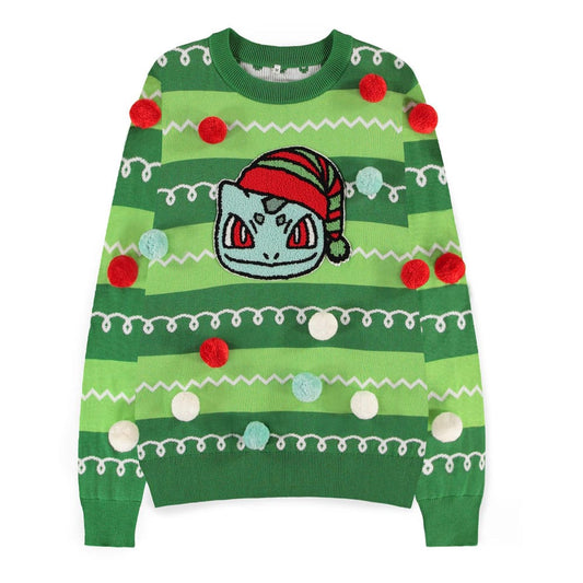 Pokemon Sweatshirt Christmas Jumper Bulbasaur Size S 8718526172867