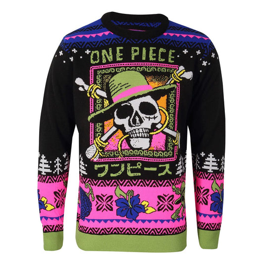 One Piece Sweatshirt Christmas Jumper Skull Size M 5056688546571