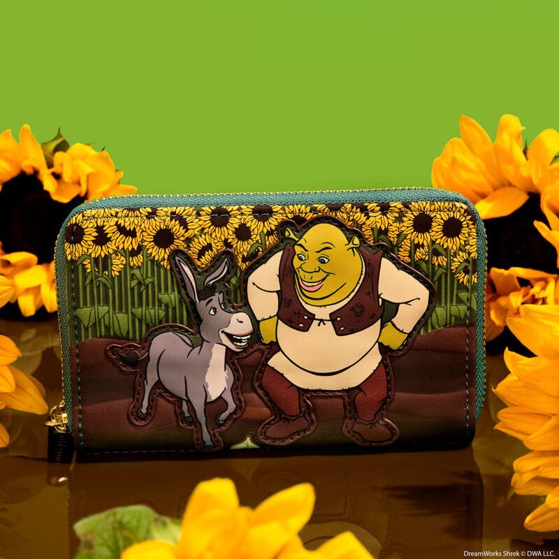 Dreamworks by Loungefly Wallet Shrek & Donkey Sunflower Field 0671803536661