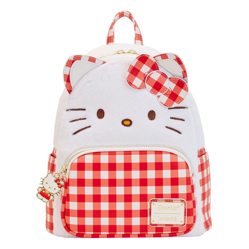 Sanrio by Loungefly Mini Backpack Hello Kitty Gingham Cosplay 0671803447134