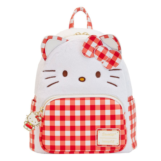 Sanrio by Loungefly Mini Backpack Hello Kitty Gingham Cosplay 0671803447134