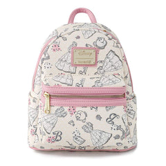 Disney by Loungefly Backpack Beauty and the Beast Belle Creme AOP heo Exclusive 0671803274679