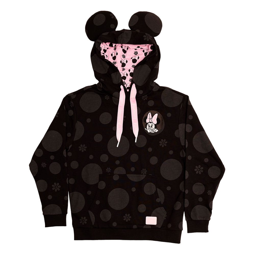 Disney by Loungefly Hoodie Sweater Unisex Minnie Rocks the Dots Florals Size S 0671803534872