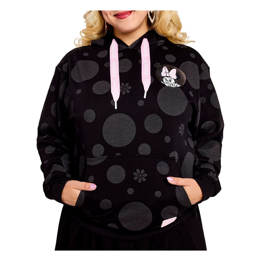 Disney by Loungefly Hoodie Sweater Unisex Minnie Rocks the Dots Florals Size S 0671803534872