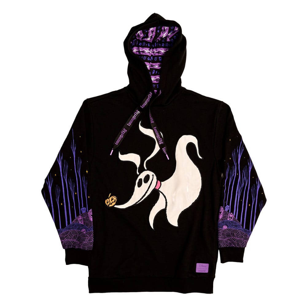 Nightmare Before Christmas by Loungefly Hoodie Sweater Zero Hearts  Size M 0671803535008