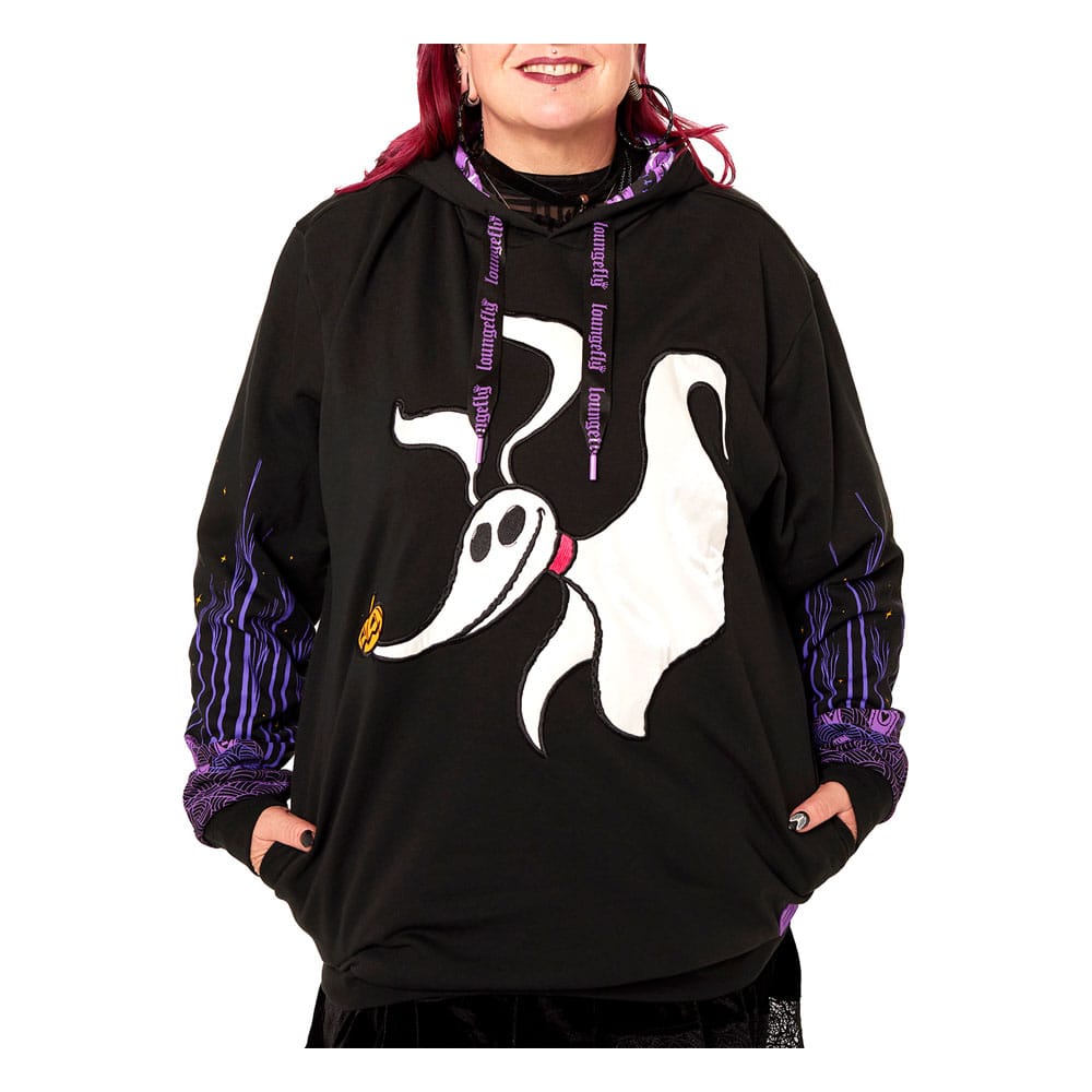 Nightmare Before Christmas by Loungefly Hoodie Sweater Zero Hearts  Size M 0671803535008