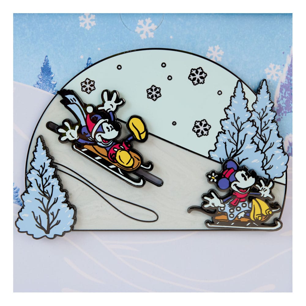 Disney by Loungefly Enamel 3" Pins Mickey and friends Winter Wonderland 3" Limited Edition 8 cm 0671803528192